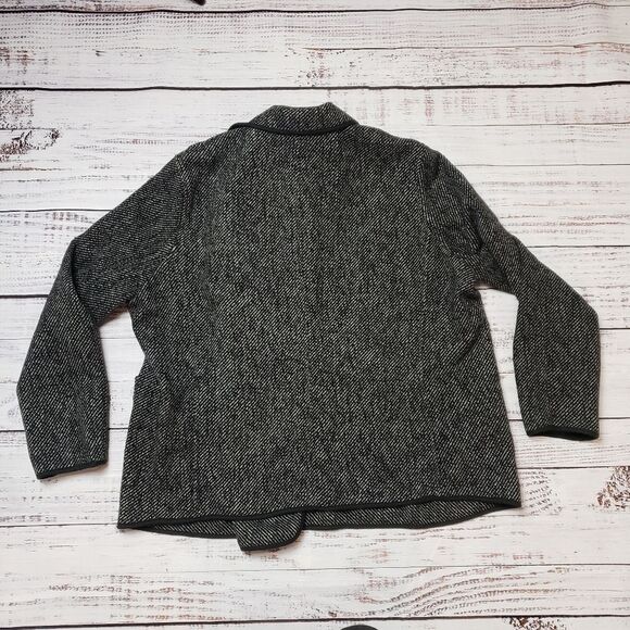 Lucky Brand Drape Front Wool Jacket pea coat - Picture 4 of 10